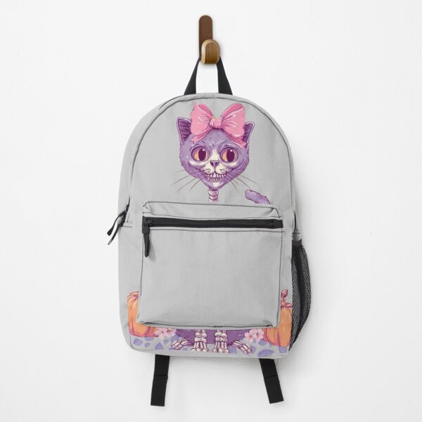 Item preview, Cat Skeleton wearing a Pink Bow, Pumpkins, Cute core, Dead Core designed and sold by DeadCuteKennel.