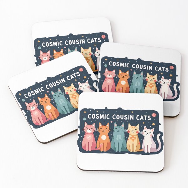 Item preview, Cosmic Cousin Cats Space Crew Vinyl Sticker Pack - Planet designed and sold by zoughlal.