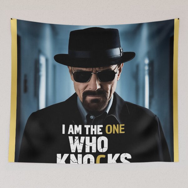 Item preview, Heisenberg I Am The One Who Knocks Poster Design designed and sold by GeekArtUniverse.