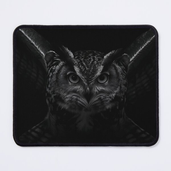 Item preview, Copy of black and white owl in the shadow – high-contrast animal portrait in close-up designed and sold by rolfzogg.