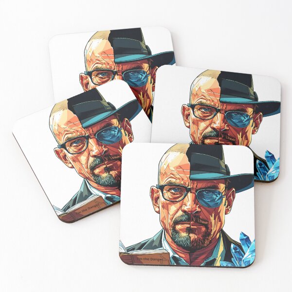 Artikelvorschau, Walter White Heisenberg Split Face Comic-Kunst-Design entworfen und verkauft von GeekArtUniverse.