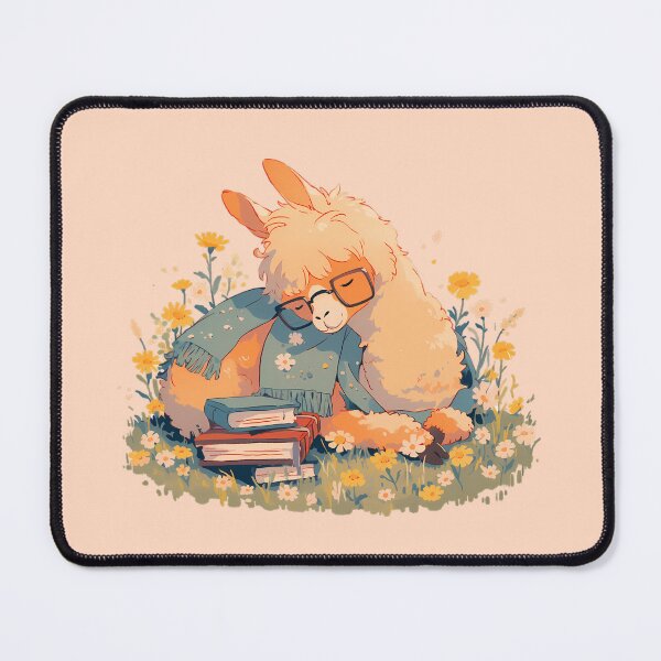 Item preview, Cute llama bookworm designed and sold by WoollenLlama.