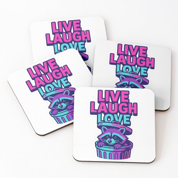 Item preview, Live Laugh Love Raccoon designed and sold by Throwback Trends.