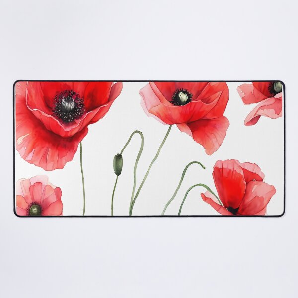Item preview, Vibrant red poppies designed and sold by PlanetaBarte.