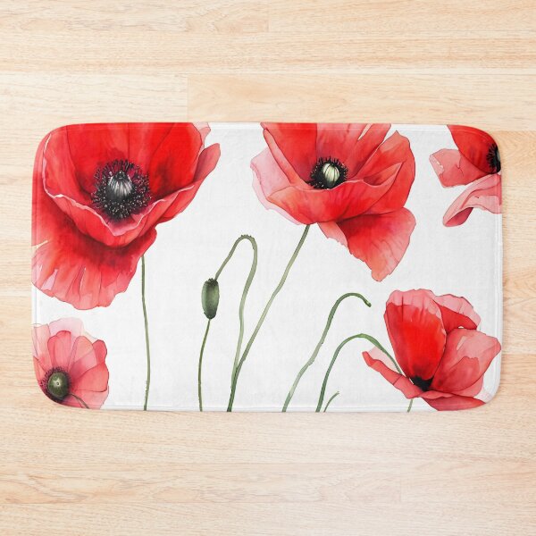 Item preview, Vibrant red poppies designed and sold by PlanetaBarte.