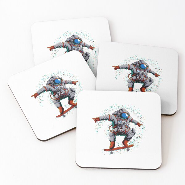 Item preview, Astronaut skater with a red skateboard. designed and sold by Joncasmiart.