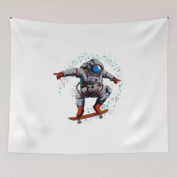 Item preview, Astronaut skater with a red skateboard. designed and sold by Joncasmiart.