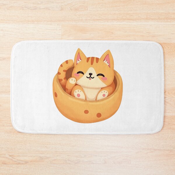 Item preview, Cute Orange Cat with Leg Up Kawaii Loaf Tabby Vinyl designed and sold by zoughlal.