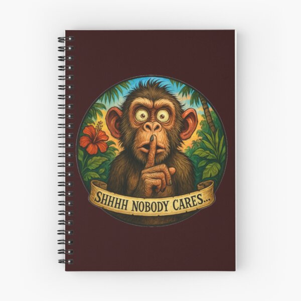 Item preview, Shhhh Nobody Cares – Jungle Monkey Humor Art designed and sold by Rude Monkey Imaginations.