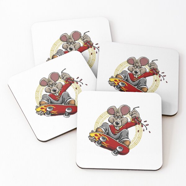 Item preview, Skater mouse with a red skateboard. designed and sold by Joncasmiart.