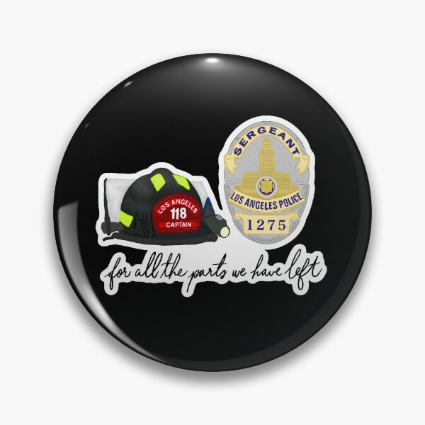 Item preview, Los Angeles Police (LAPD) and Fire (LAFD) Crossover "For All the Parts" designed and sold by Art by Jessica Beroldi.