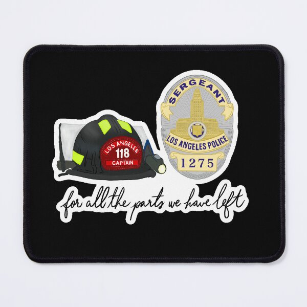 Item preview, Los Angeles Police (LAPD) and Fire (LAFD) Crossover "For All the Parts" designed and sold by Art by Jessica Beroldi.