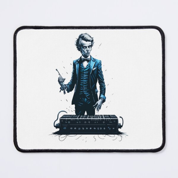 Item preview, DJ Mozart Electronic Music Art - Classical Meets EDM Poster - Rave Party Decor - Musical Mashup Print - Composer DJ Wall Art designed and sold by demirkanad.