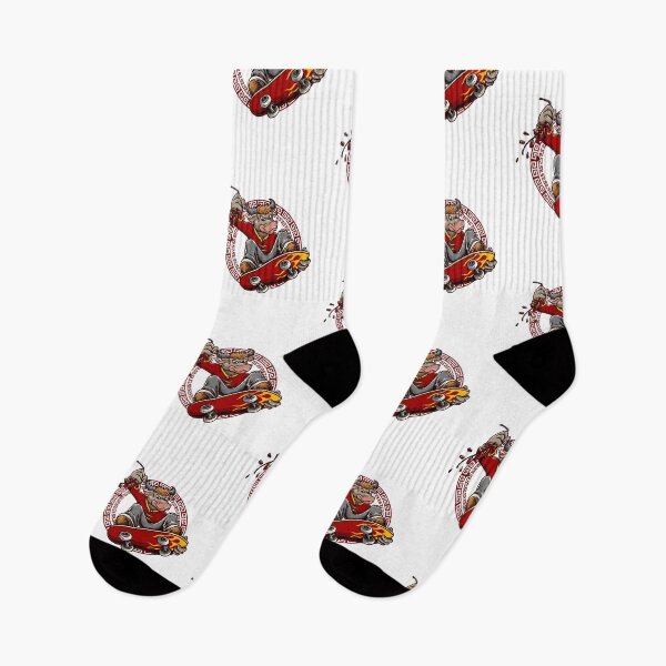Item preview, Skateboarding bull with a red skateboard. designed and sold by Joncasmiart.