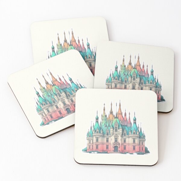 Item preview, Minimalist French Castle - Modern Chateaucore Aesthetic Wall Art designed and sold by Sugar Wisdom .