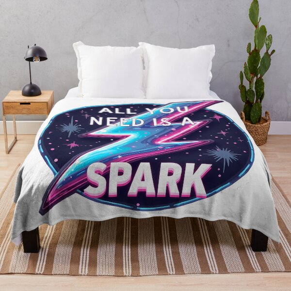 Item preview, All You Need Is A Spark Retro Lightning Bolt Motivation designed and sold by zoughlal.