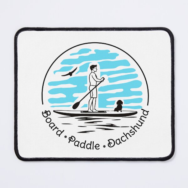 Item preview, BOARD - PADDLE--DACHSHUND-Lineart Dachshund Paddle Board Silhouette Design designed and sold by designkb.