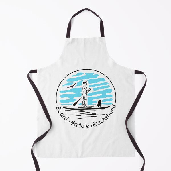 Item preview, BOARD - PADDLE--DACHSHUND-Lineart Dachshund Paddle Board Silhouette Design designed and sold by designkb.