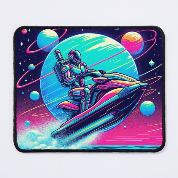 Item preview, a robot riding a jet ski in space designed and sold by Dogandesighn.