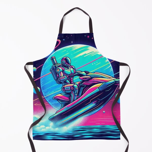 Item preview, a robot riding a jet ski in space designed and sold by Dogandesighn.
