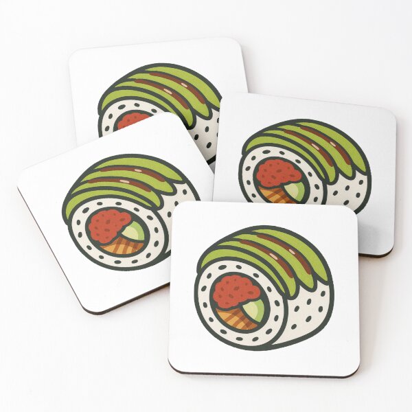 Item preview, Dragon Roll Sushi Avocado Shrimp Japanese Food Art designed and sold by Vendeloc.