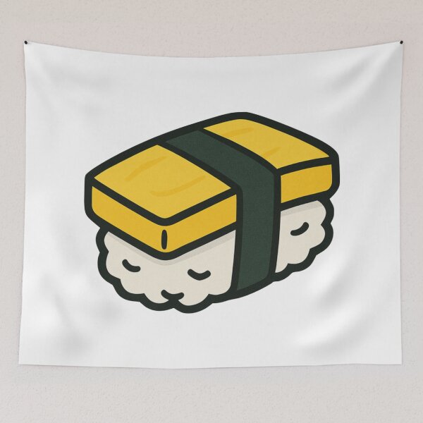 Item preview, Tamago Sushi Nigiri Cute Japanese Food Art designed and sold by Vendeloc.
