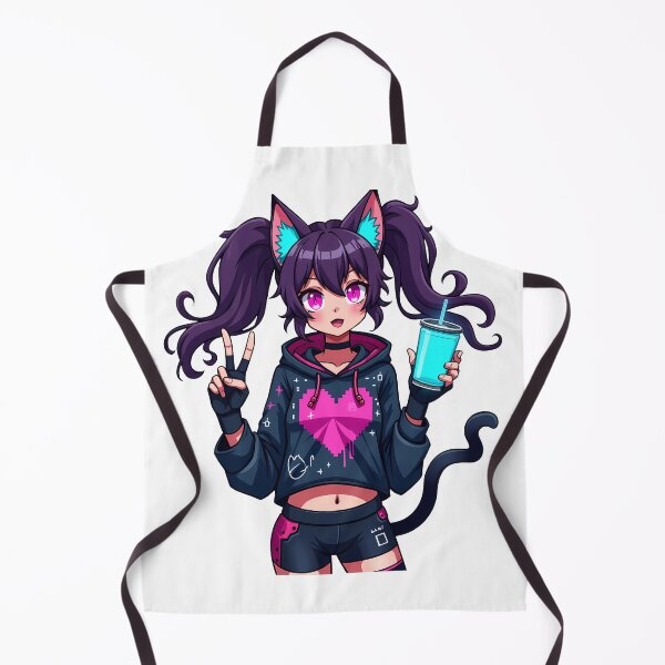 Item preview, Olivia Waifu Cup Transparent Cyberpunk Catgirl Gaming designed and sold by zoughlal.