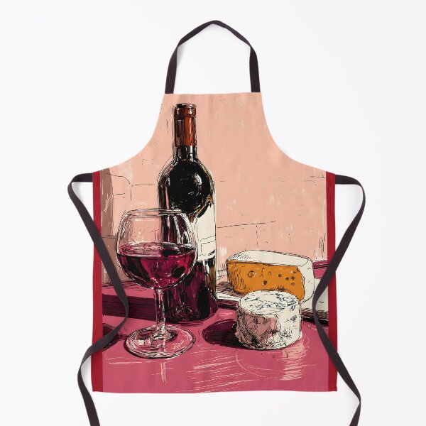 Item preview, Savor Rustic Harmony - Red Wine and Cheese Pairing in Warm Earthy Tones Digital AI Art designed and sold by OlfactoART Studio.