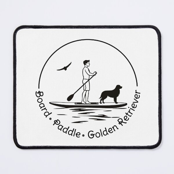 Item preview, BOARD - PADDLE BOARD-GOLDEN RETRIEVER Lineart Paddle Board Silhouette Design designed and sold by designkb.