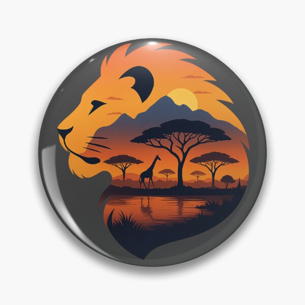 Item preview, Lion Silhouette Safari Adventure Sunset Masai Mara designed and sold by d247.
