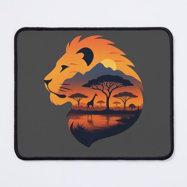 Item preview, Lion Silhouette Safari Adventure Sunset Masai Mara designed and sold by d247.