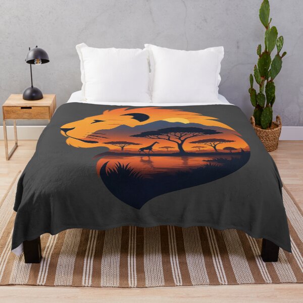 Item preview, Lion Silhouette Safari Adventure Sunset Masai Mara designed and sold by d247.