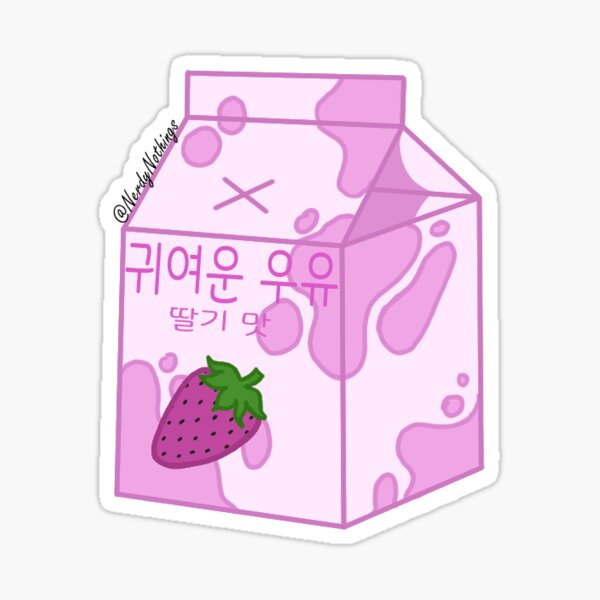 Item preview, Strawberry Flavor Milk designed and sold by NerdyNothings.