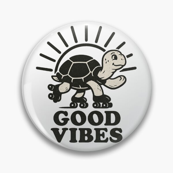 Item preview, Good vibes turtle with rollerskates designed and sold by Strand Visuals.