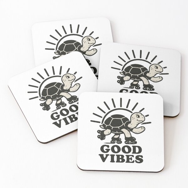 Item preview, Good vibes turtle with rollerskates designed and sold by Strand Visuals.