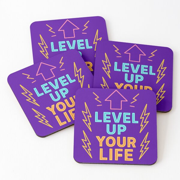 Item preview, Level Up Your Life Neon Gaming Quote – Gamer Motivational Shirt Design designed and sold by GoQEvergreen.