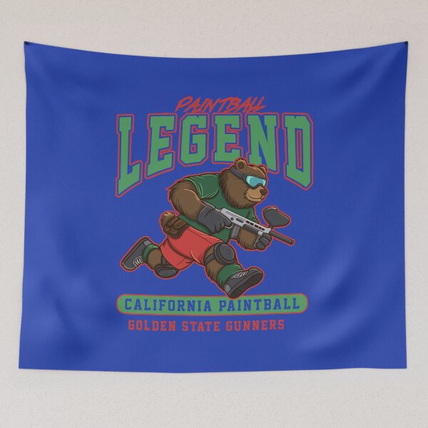 Item preview, Running Bear with Paintball Gun - Legend Paintball California Style designed and sold by ImaginarStore.