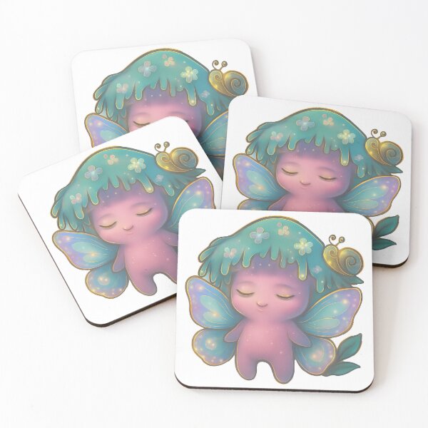 Item preview, Garden Fairy Mushroom Friend Kawaii Pink Vinyl Cute designed and sold by zoughlal.