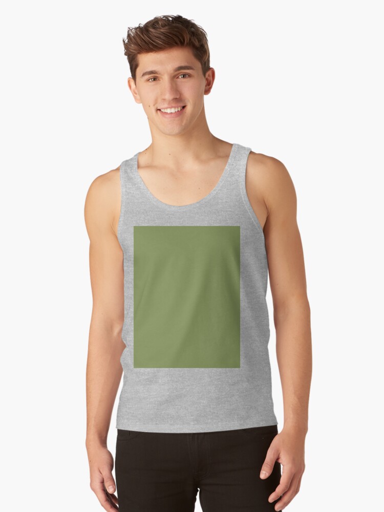 Thumbnail 1 of 3, Tank Top, Sage Serenity: Earthy Green Minimalist Texture Art designed and sold by Claudiocmb.
