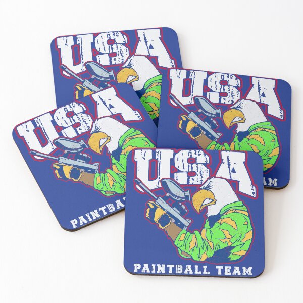 Item preview, USA Eagle Paintball Mascot - American Eagle Playing Paintball designed and sold by ImaginarStore.