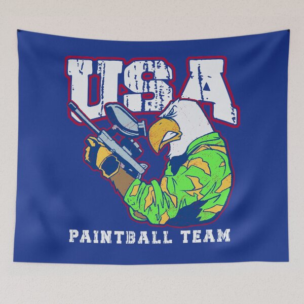 Item preview, USA Eagle Paintball Mascot - American Eagle Playing Paintball designed and sold by ImaginarStore.