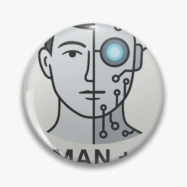 Item preview, Human + AI = Future | Minimal Tech Sticker designed and sold by yazan1.
