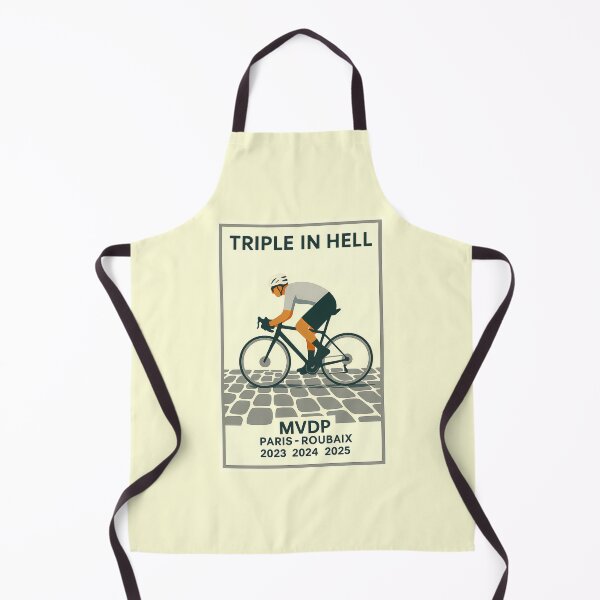 Item preview, Triple in Hell – MVDP at Paris-Roubaix (2023-2025) designed and sold by malero-design.