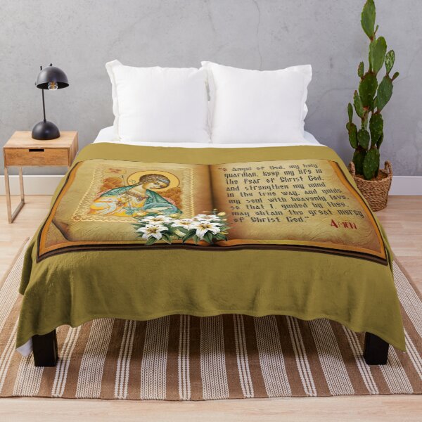 Item preview, Orthodox prayer to the guardian angel – Orthodox Bible Art Sticker designed and sold by orthodox-icon.