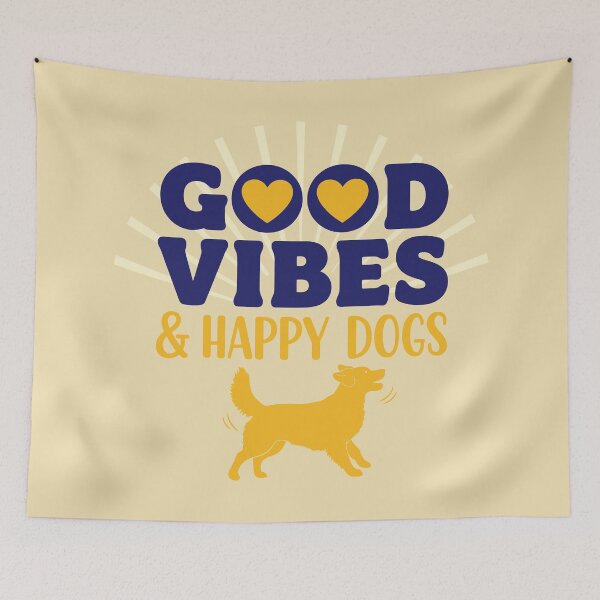 Item preview, Good Vibes & Happy Dog designed and sold by Amir Faysal.