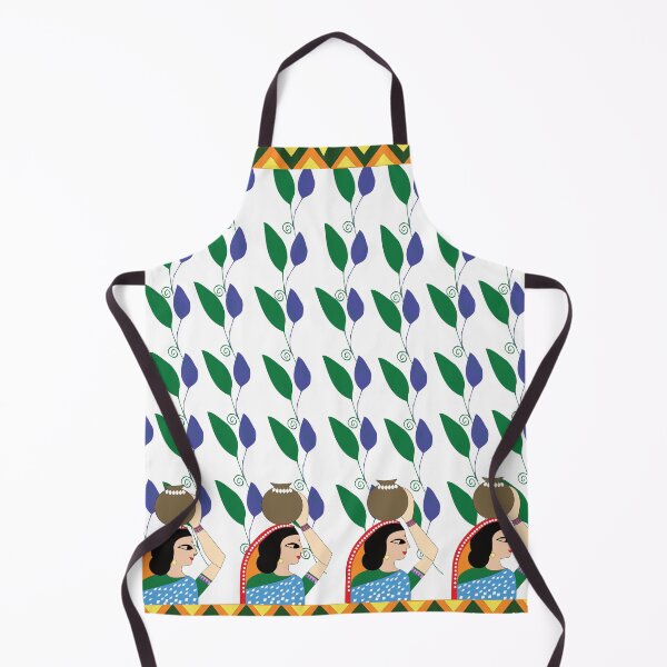 Item preview, "Folk Fusion – Village Women & Nature-Inspired Print (Modern Madhubani Style)" designed and sold by Akriti27mishra.