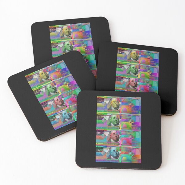 Item preview, Four Colorized One Hundred U.S. Dollar Bills - Neo-expressionist $100 USDx4 designed and sold by Serge Averbukh Art Studio.