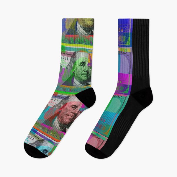 Item preview, Four Colorized One Hundred U.S. Dollar Bills - Neo-expressionist $100 USDx4 designed and sold by Serge Averbukh Art Studio.