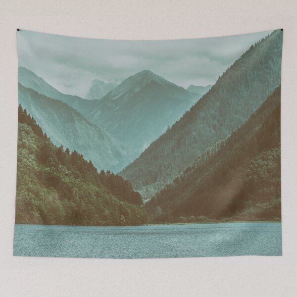 Item preview, The towering mountains and tranquil lake create a breathtaking natural landscape. designed and sold by Sasas Design.