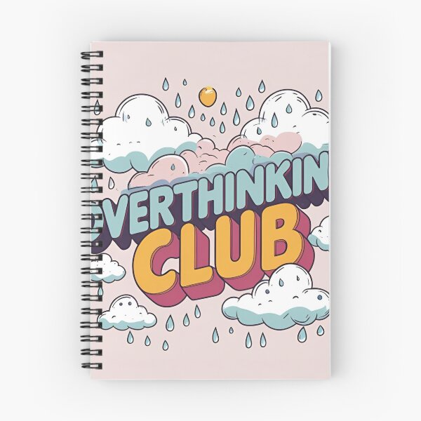 Item preview, Overthinking Club – Retro typography with pastel colors and cloud design designed and sold by Anna2492.